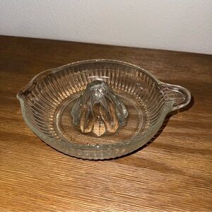 1960s Ribbed Glass Citrus Juicer Reamer